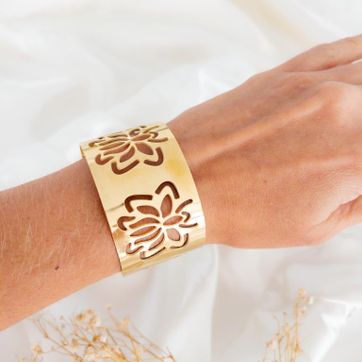 Imagen del producto Brazalete acero orquídea 