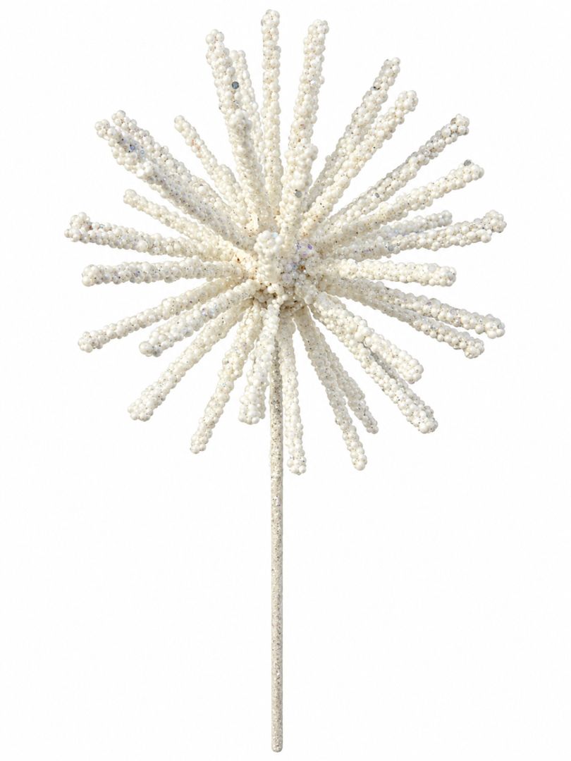 ESPIGA DE ERIZO BLANCO ESCARCHADO