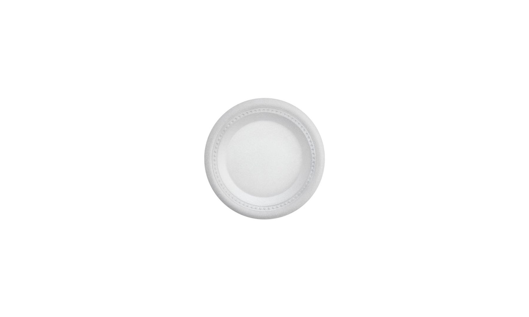   S. PLATO PANDO ESPUMADO 12 CM BLANCO - PQ X 20 UND 