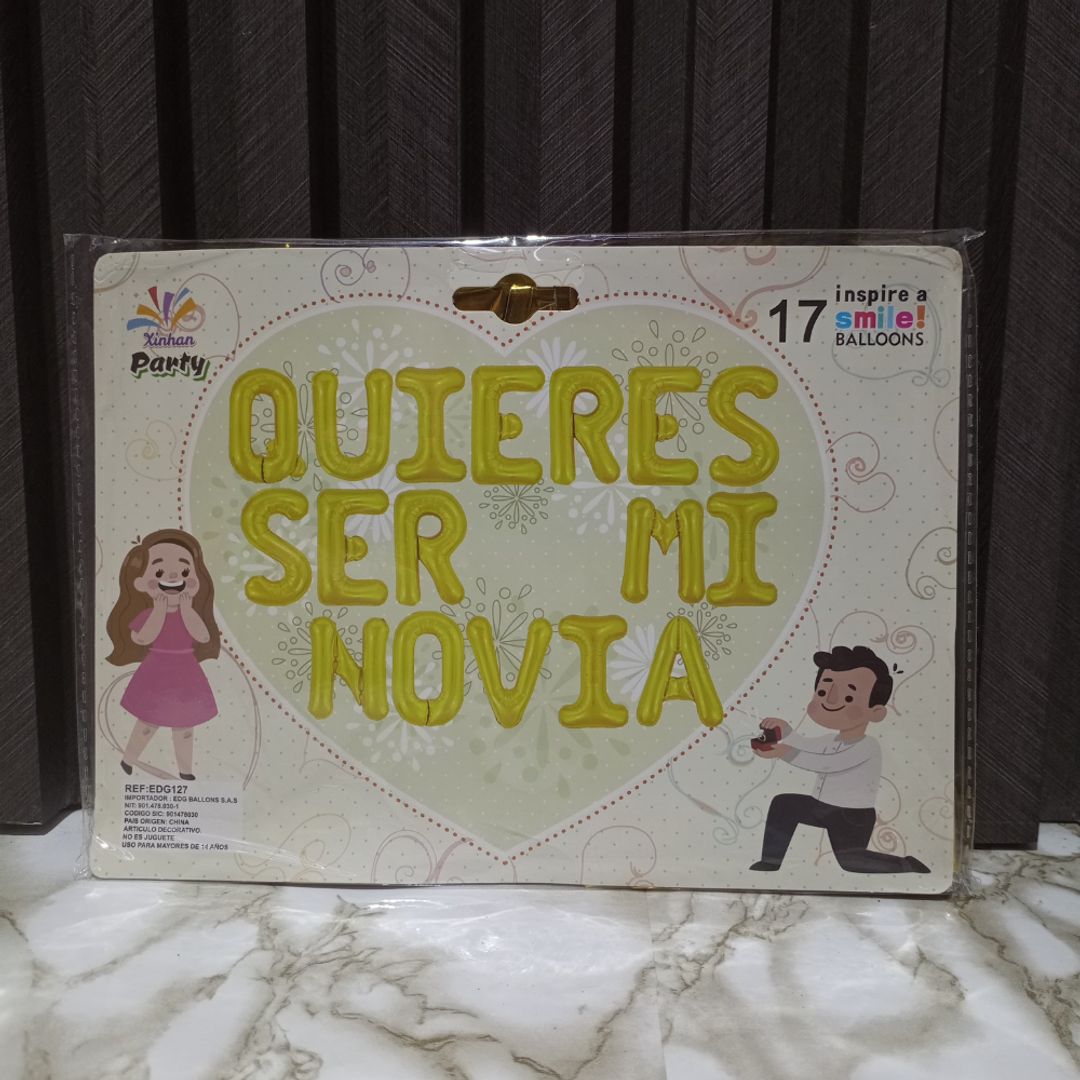 LETRERO QUIERES SER MI NOVIA 16”