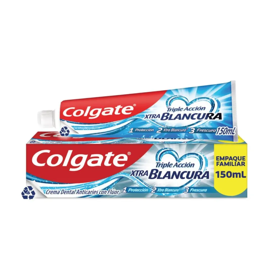 CREMA DENTAL COLGATE TRIPLE ACCION XTRA BLANCURA X 150 ML