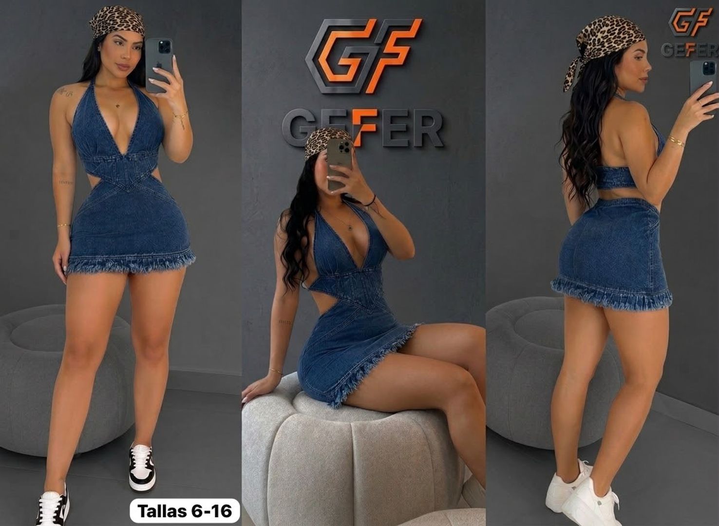 Vestido jean strech