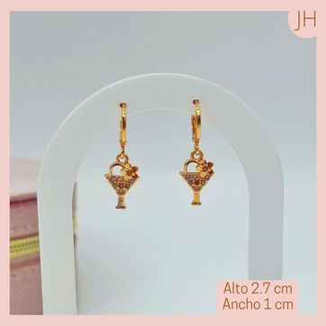 Imagen del producto Candongas Copas Doradas con micro circones