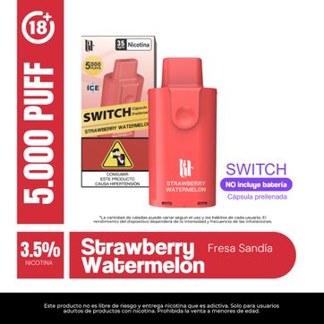 Imagen del producto Lit Pod Strawberry Watermelon Switch 3% Nic 5.000 Puffs