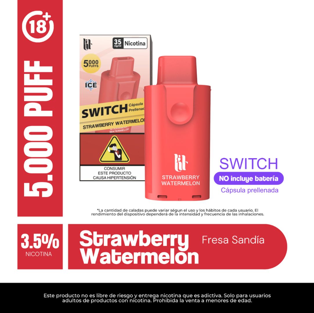 Lit Pod Strawberry Watermelon Switch 3% Nic 5.000 Puffs