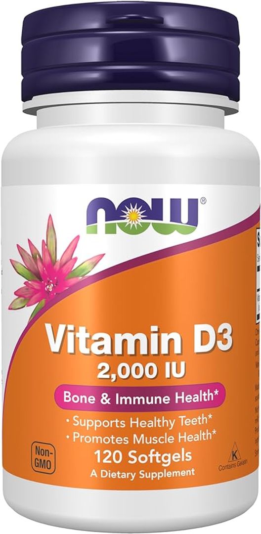 Vitamina D3 2000 UI 120 cap Blandas NOW