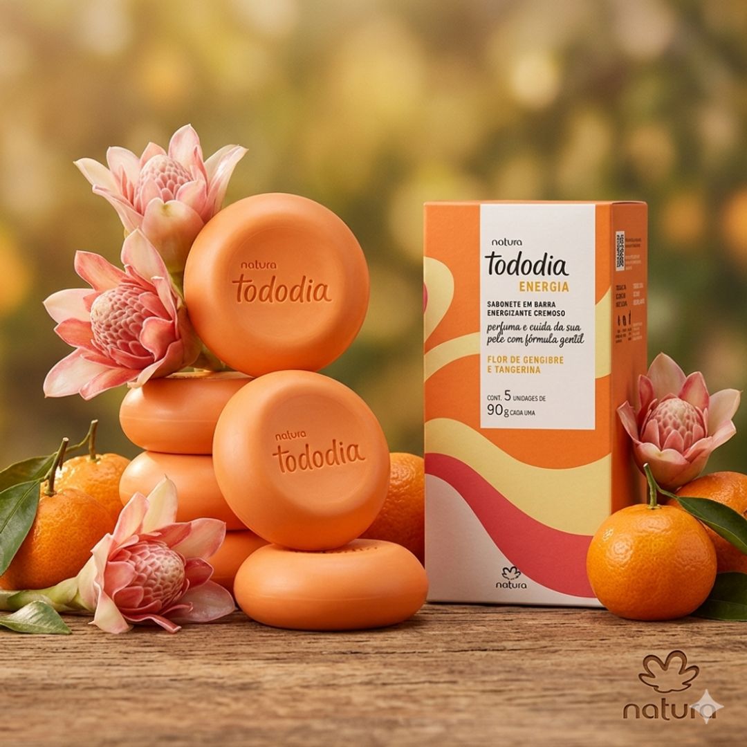 Jabon en barra X5 Und Flor De Jengibre Y Mandarina