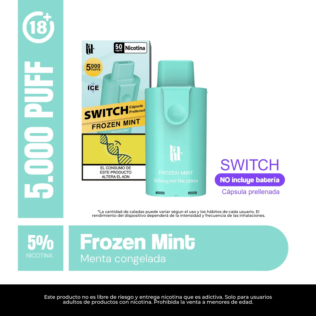 Lit Pod Switch Frozen Mint 5% Nic 5.000 Puffs
