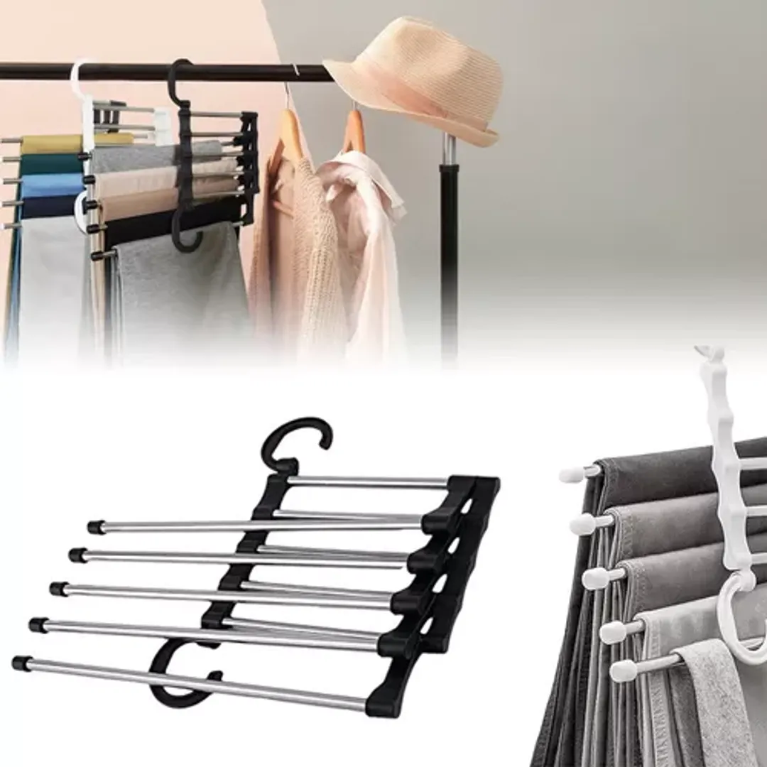 GANCHO ORGANIZADOR DE ROPA Y PANTALONES 5-1