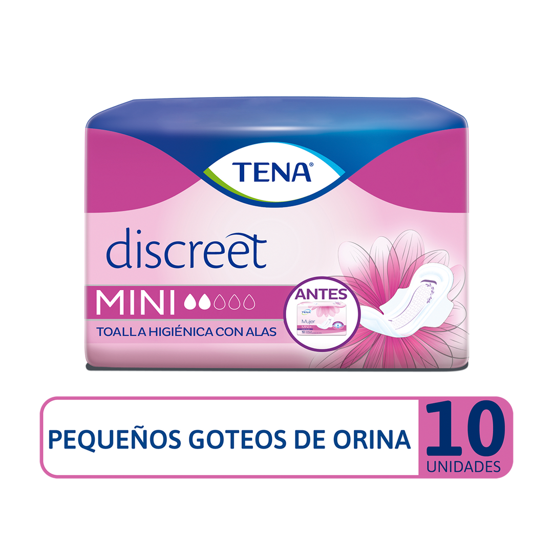 Toalla Higiénica TENA Discreet Mini x 10 Und