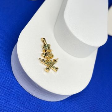 Dije tio rico manos cruzadas verde - imagen 1