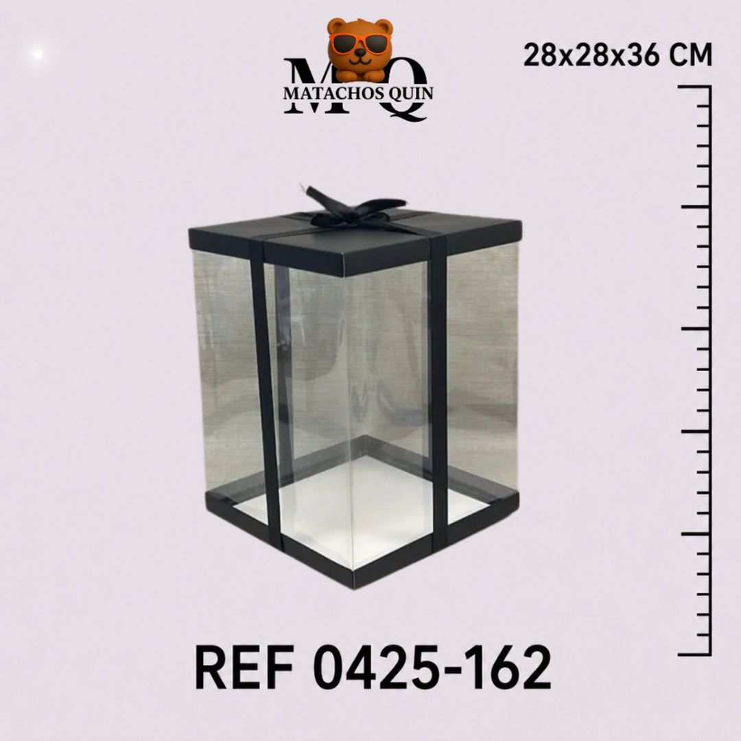 CAJA DE ACETATO NEGRA GRANDE