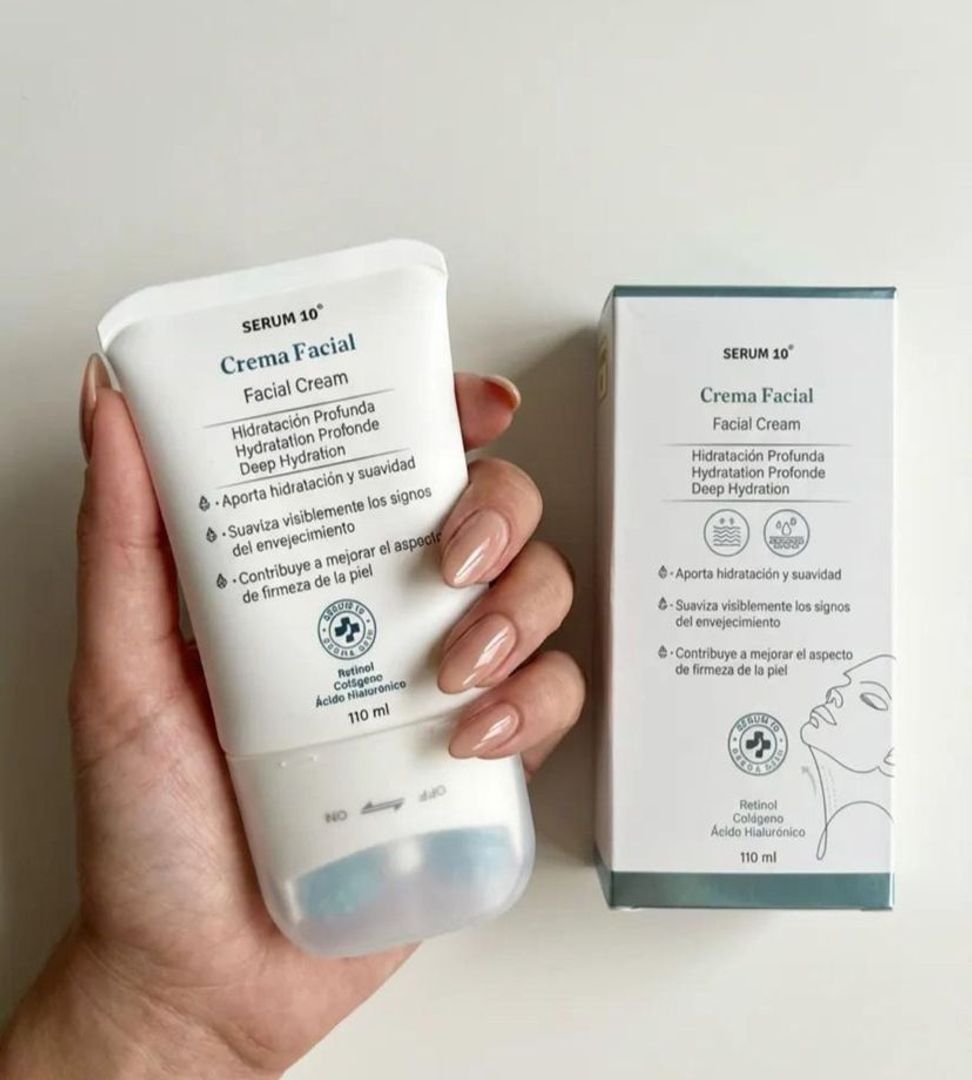 Crema Facial Hidratación Profunda con Rodillo Serum 10