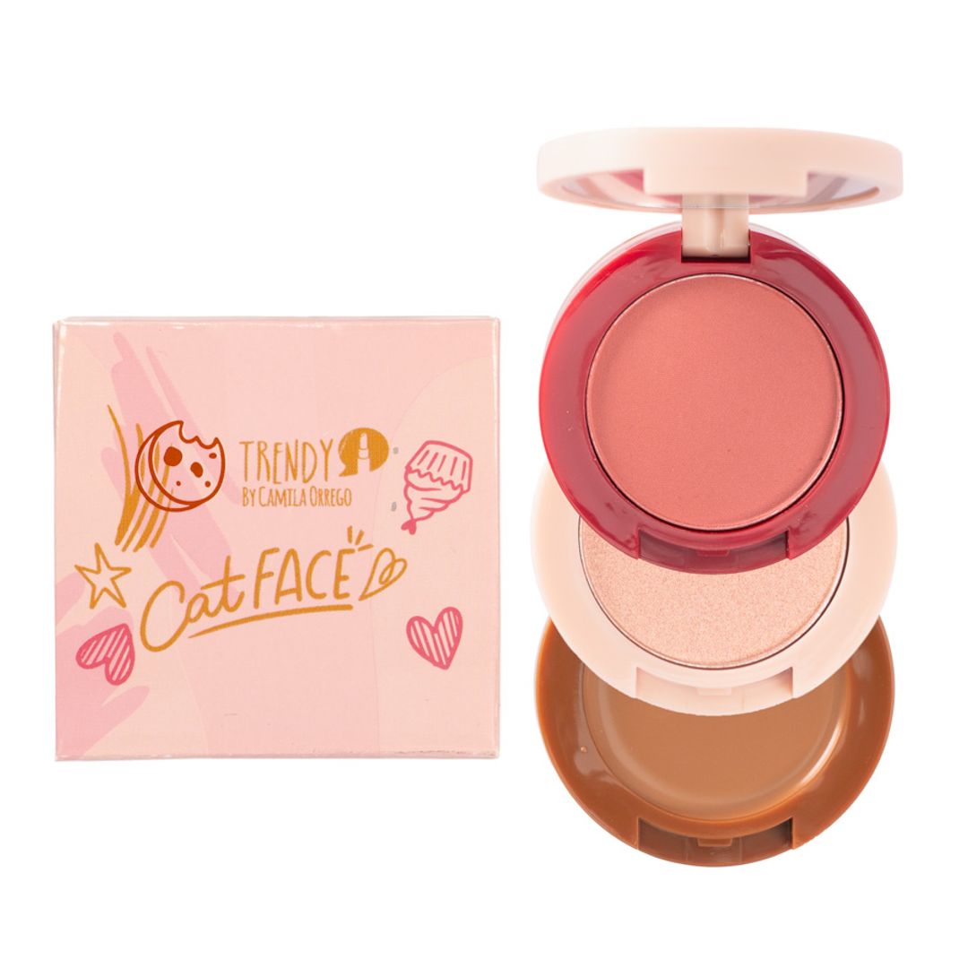Torre De Rubor, Iluminador Y Contorno Cat Face 