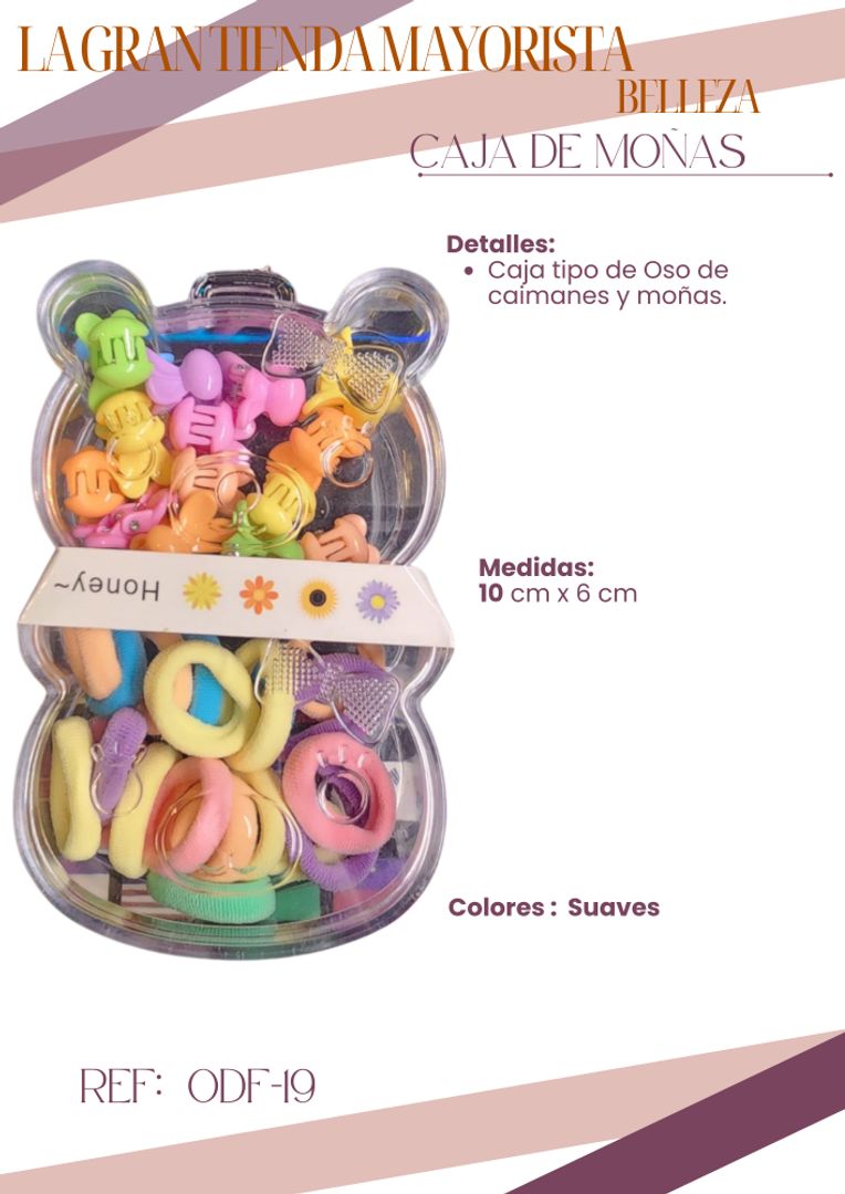 Moñas y caimanes en forma de oso completo ODF-19