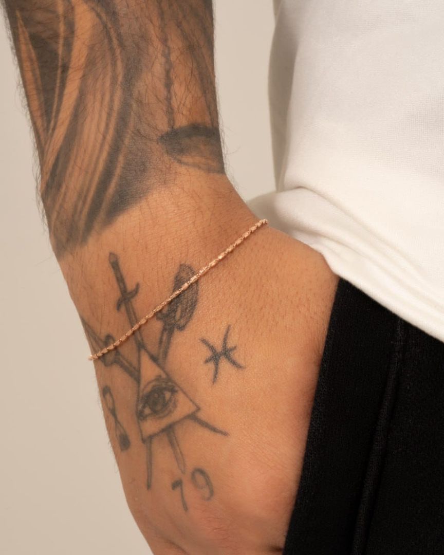 Pulsera tube rose-dorada 