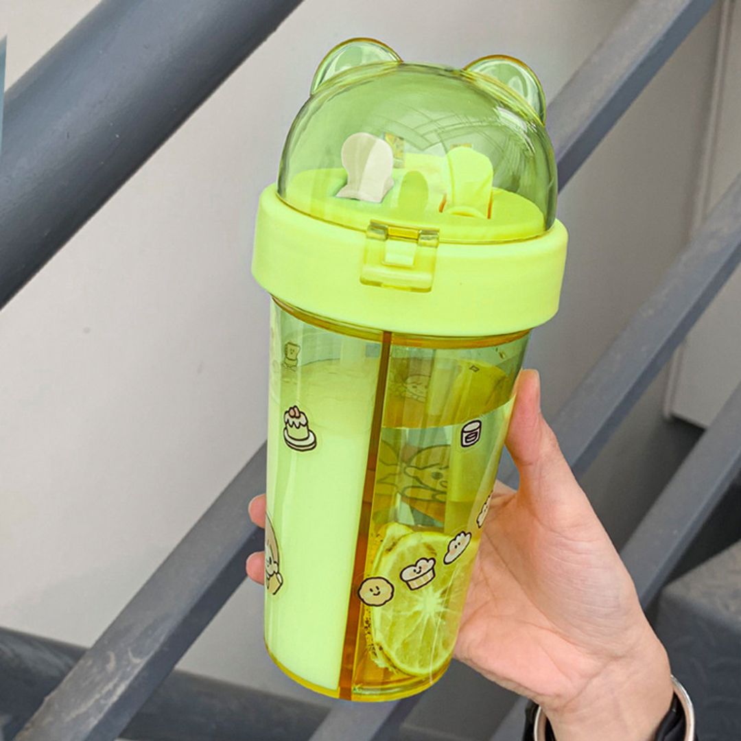 Vaso pitillo doble bebida 