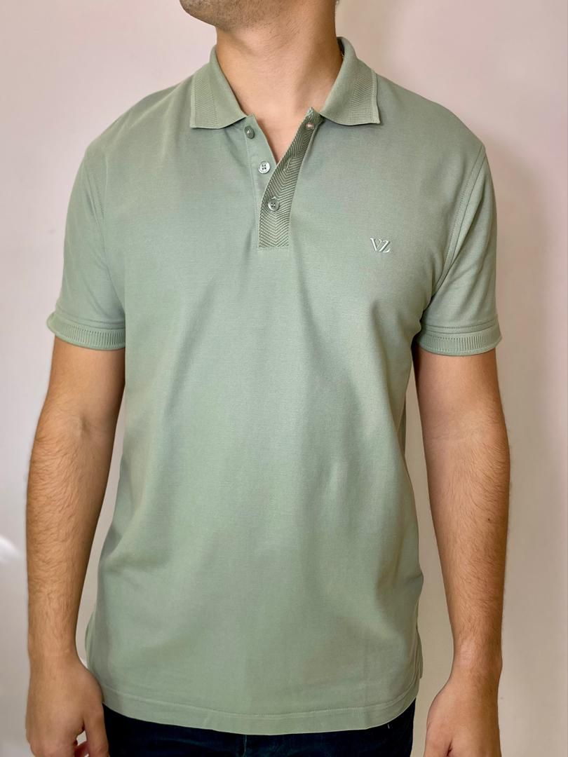 POLO CON TEXTURA VELEZ - VERDE 