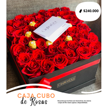 Imagen del producto Caja Cubo Deluxe de Rosas