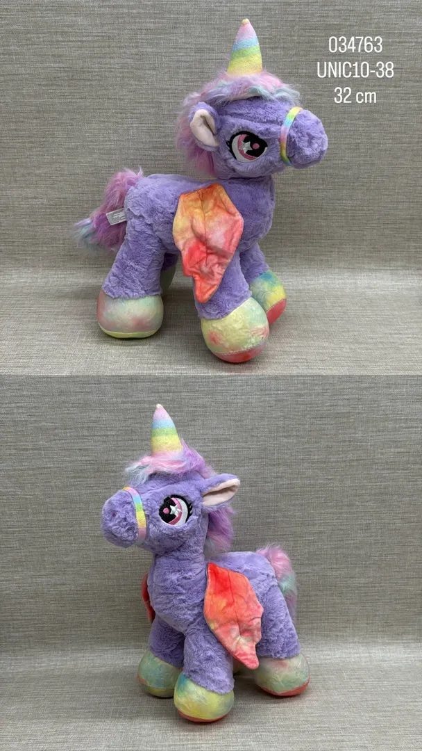 UNICORNIO CON ALAS LILA 32 CM