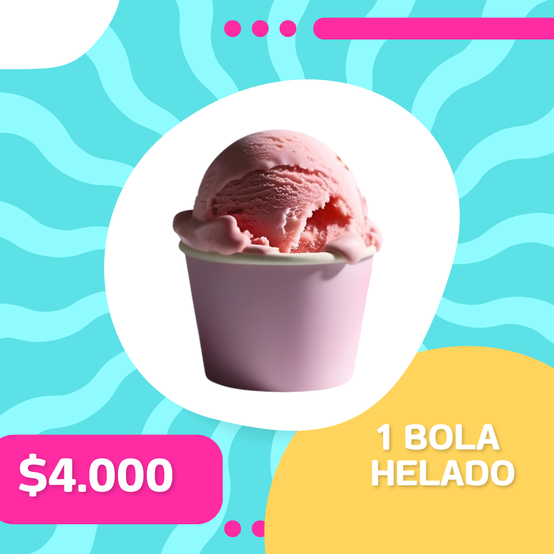 1 Bola de Helado En vaso