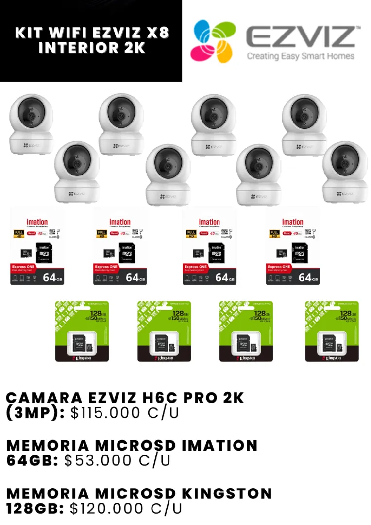 KIT WIFI EZVIZ X8 INTERIOR 2K 