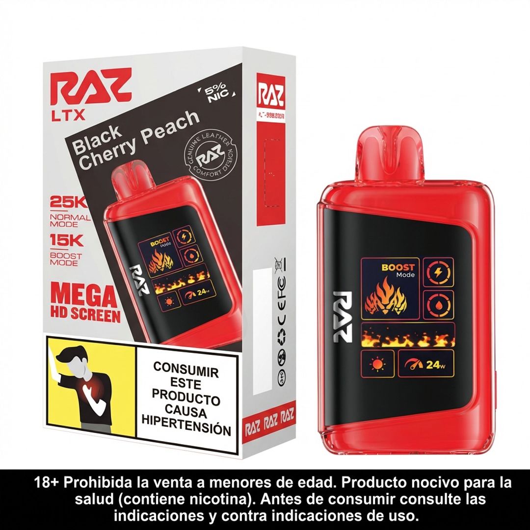 Raz Black Cherry Peach 25.000 Puffs