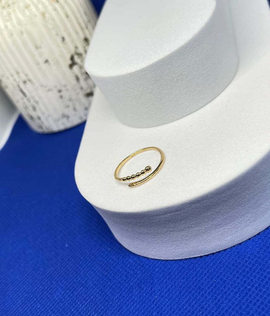 Anillo ajustable liso de balines