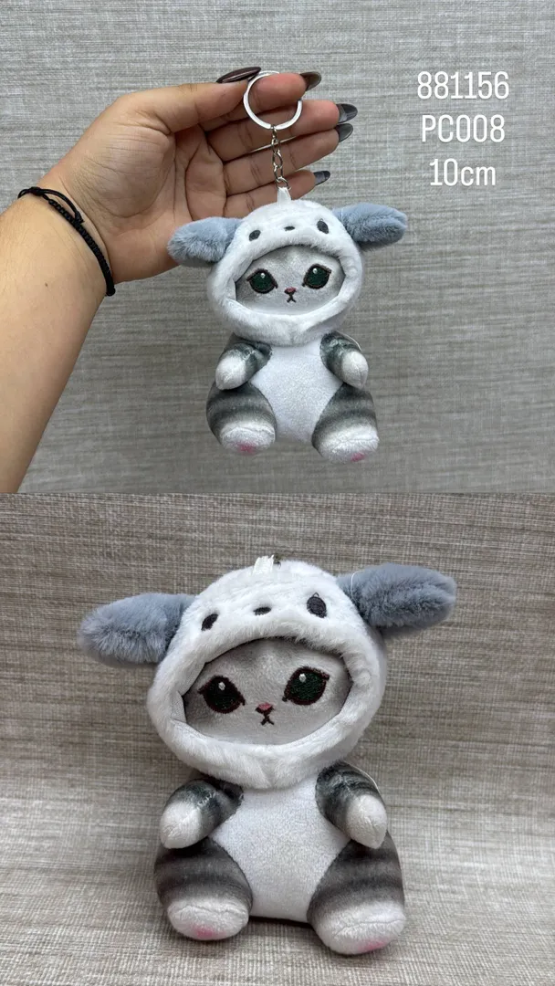 LLAVERO DE GATITO CON DISFRAZ DE POCHACCO 10CM