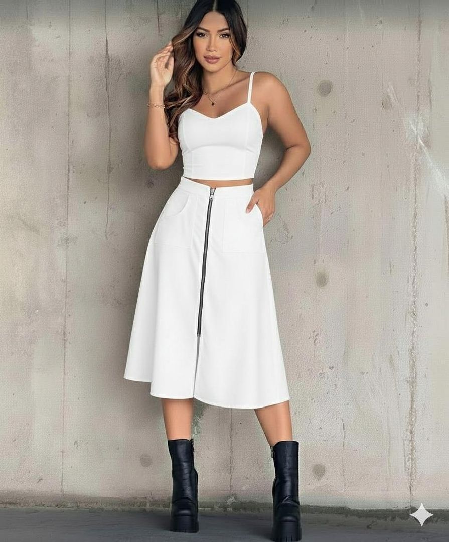 Falda larga corset