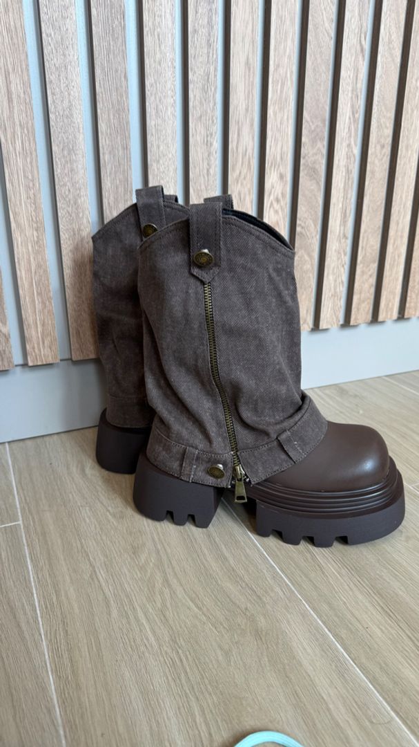 BOTAS VAQUERAS DENIM CAFES