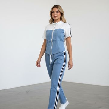 CONJUNTO DENIM MANGA CORTA - imagen 1