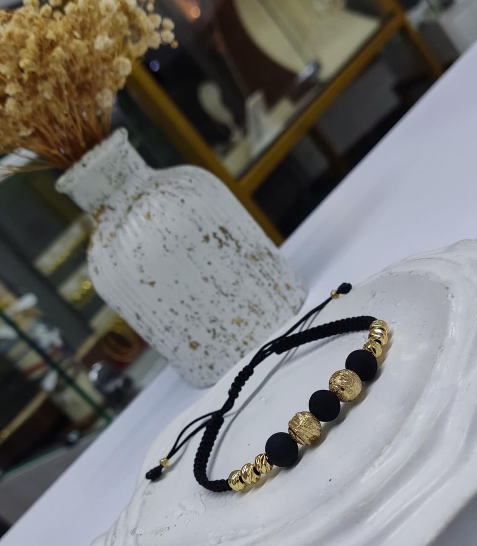 Pulsera tejida balin diamantado 8mm y balin 5m  italy