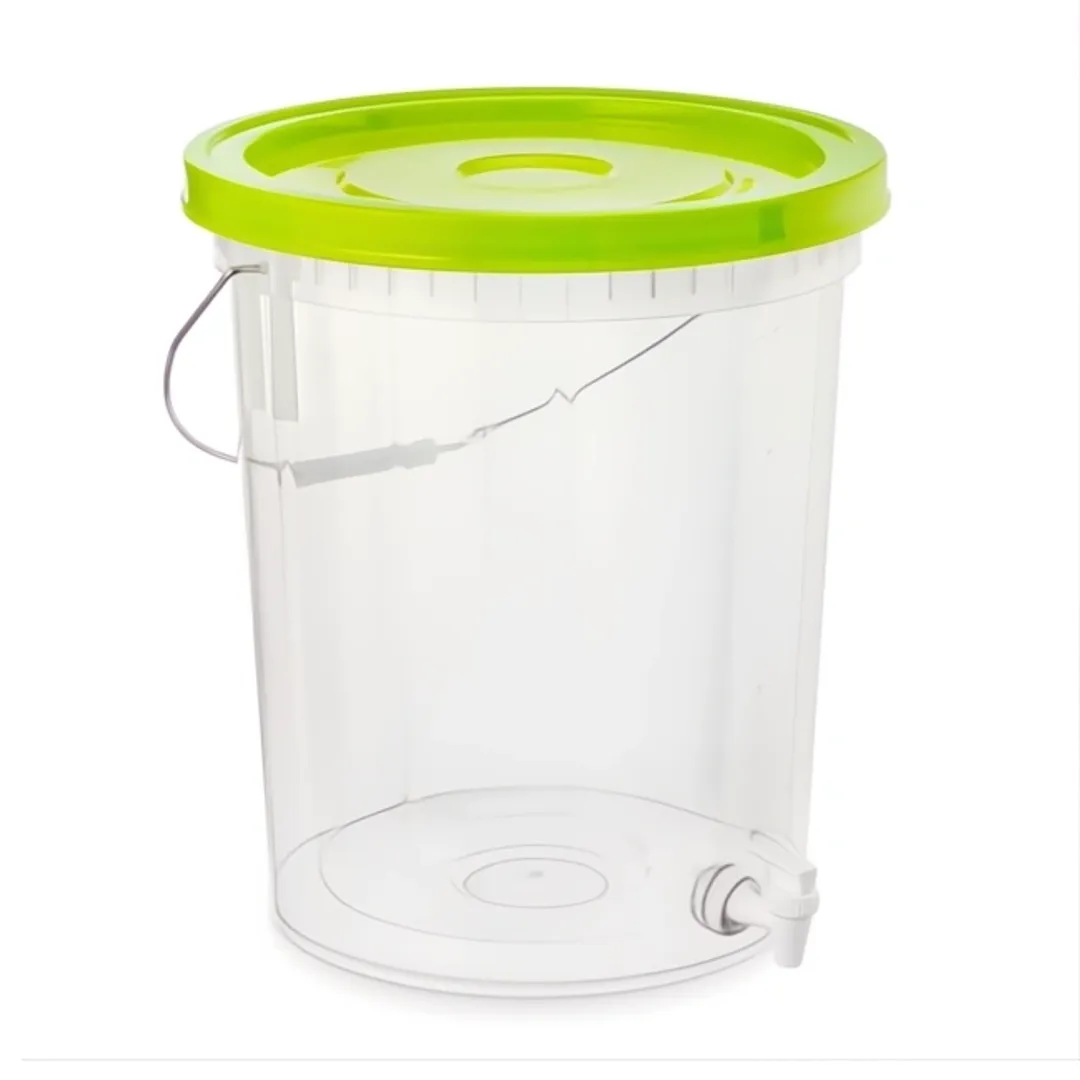 BALDE REYPLAST 20LT CON TAPA, GRIFO Y AGARRADERA METALICA