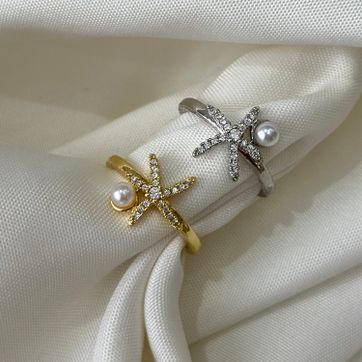 Imagen del producto Anillo estrella de mar perla 