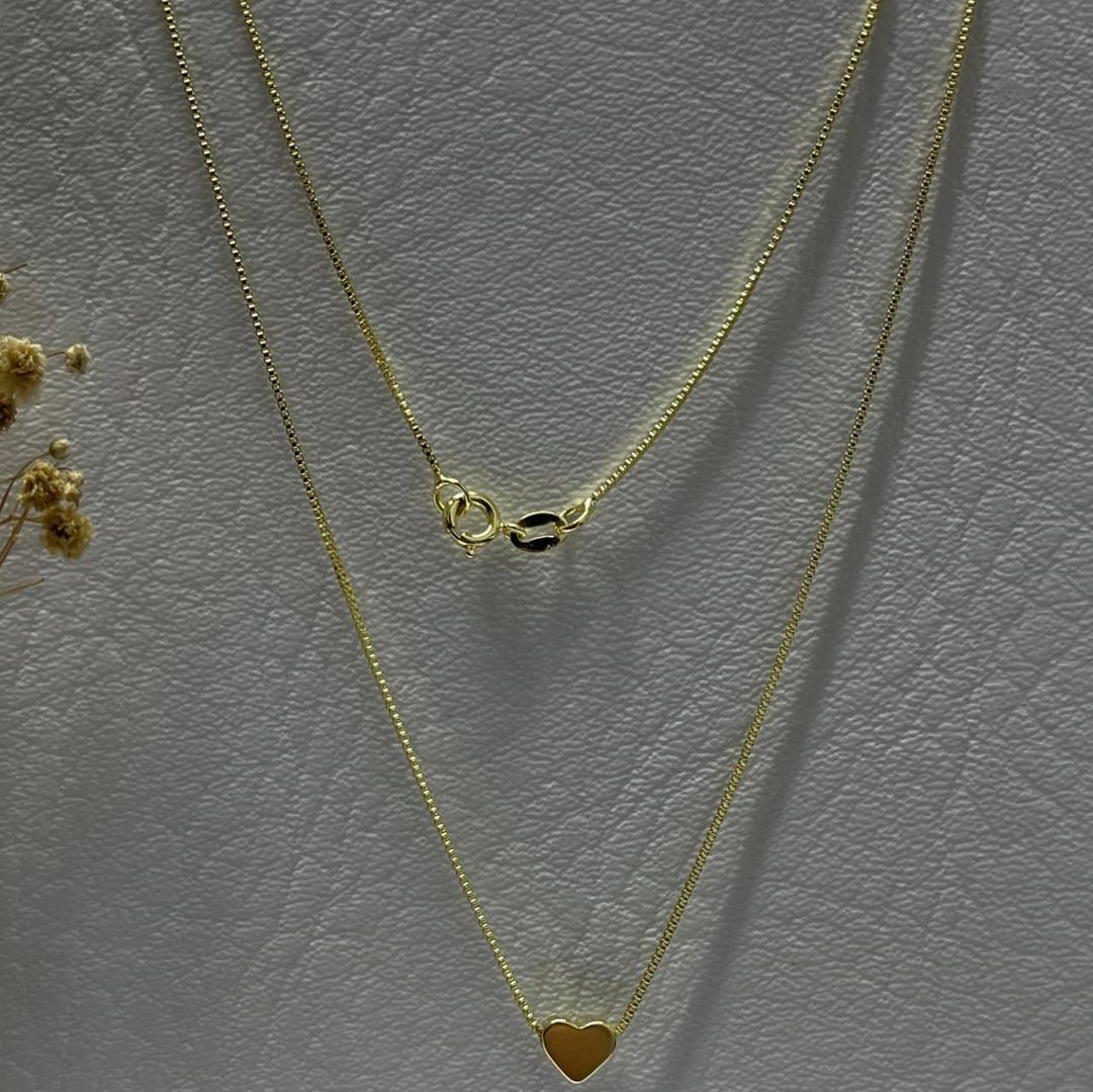 Cadena veneciana + dije corazon 45cm 