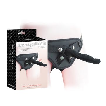   ARNES -STRAP ON RIPPLE DILDO VIBE - 5.5" - imagen 1