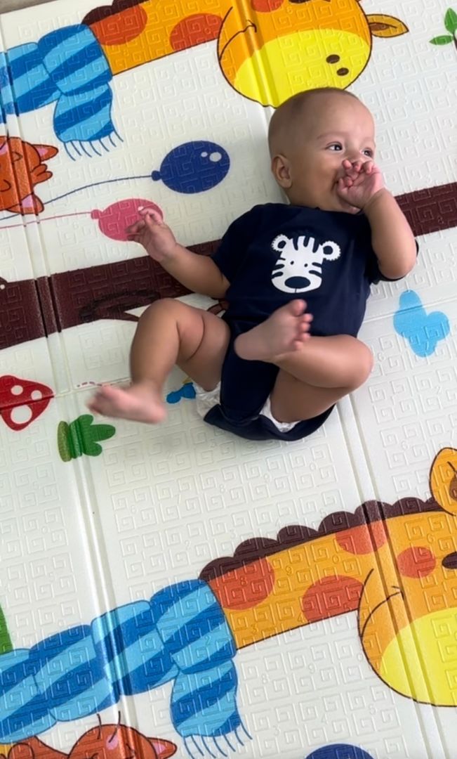 Tapete De Juego Plegable De Gateo Para Bebé Doble Faz