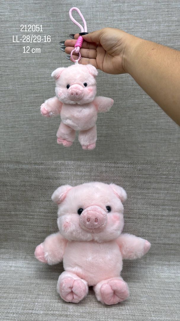 LLAVERO DE CERDITO QUE CORRE 12 CM