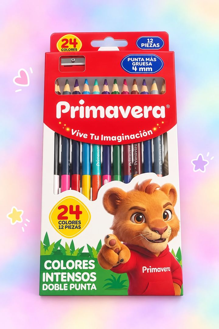 Colores Primavera Doble Punta x 12