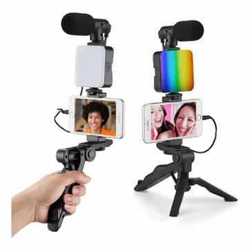 ESTABILIZADOR TRIPODE LUZ LED RGB CON MICROFONO AY-49RGB - imagen 1