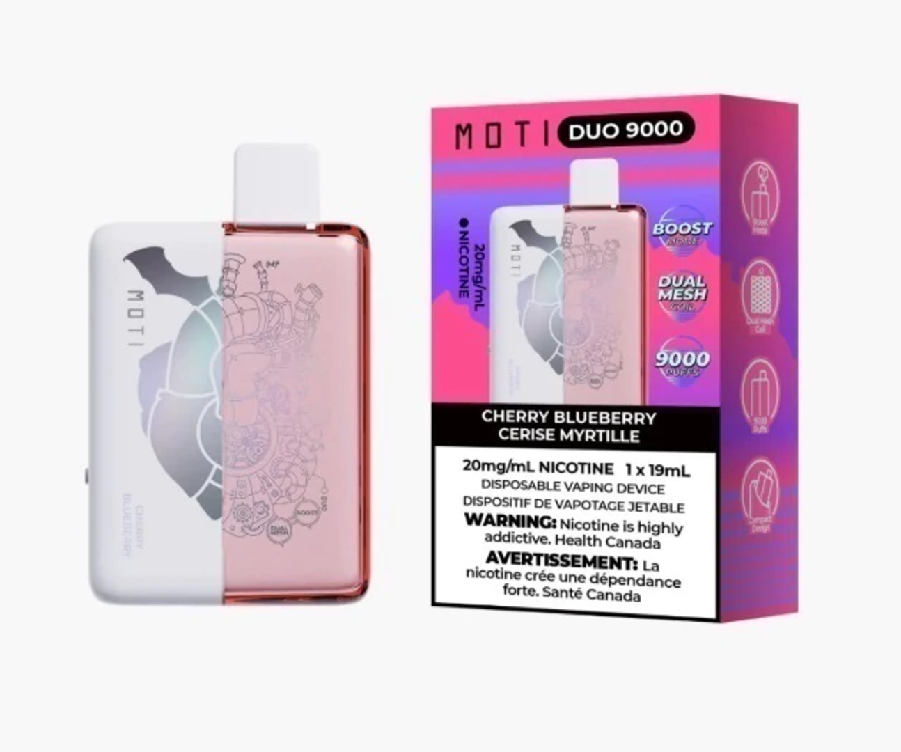 VAPEADOR MOTI DUO 9,000 PUFFS