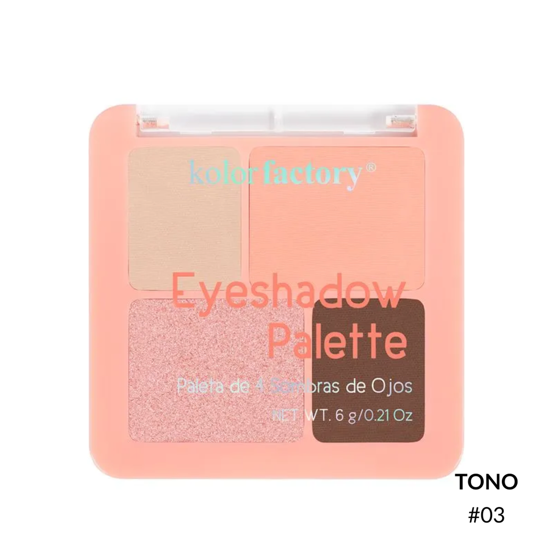 PALETA DE SOMBRAS X4 KOLOR FACTORY