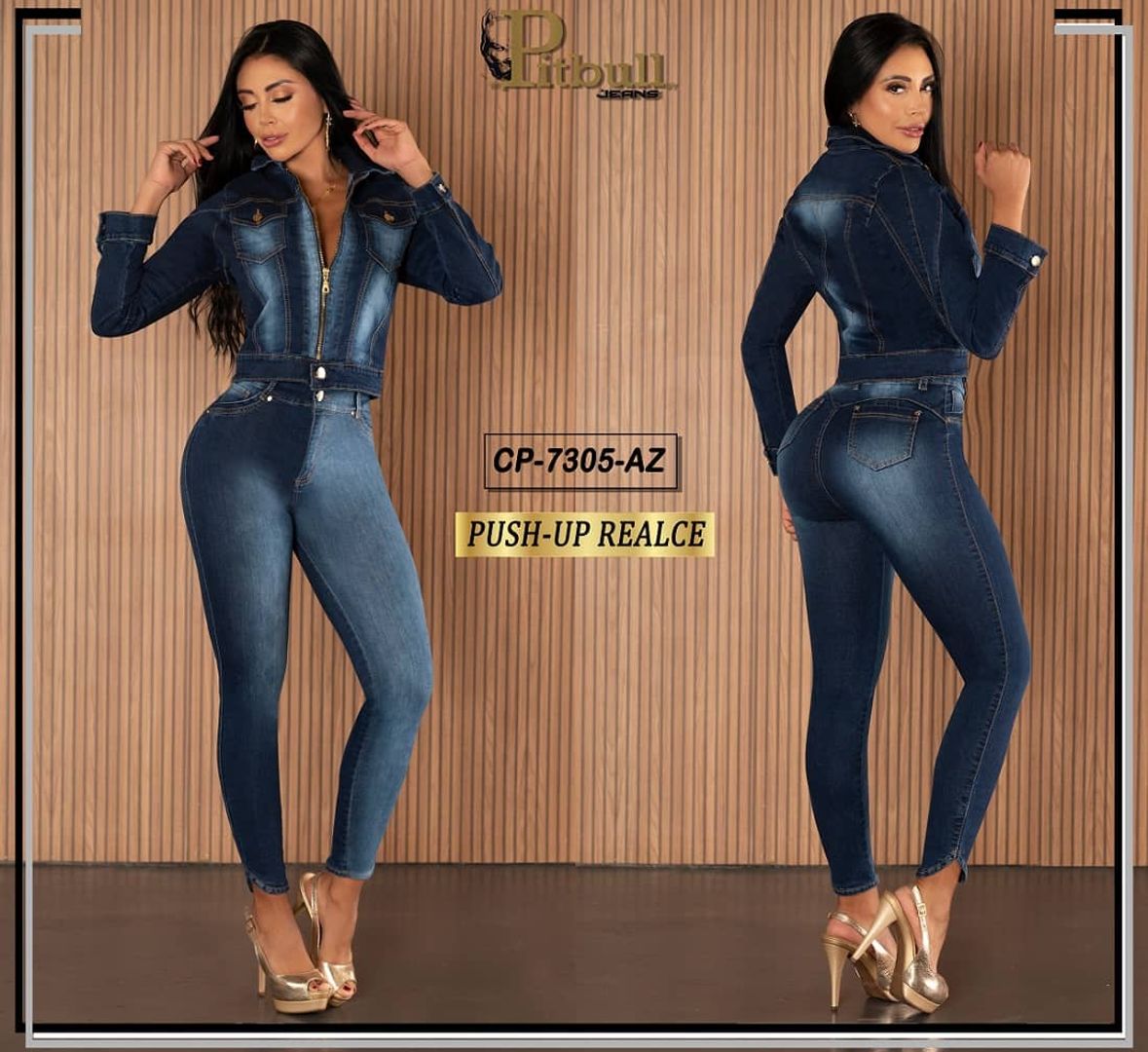 Conjunto De Chaleco Jeans - CP7305