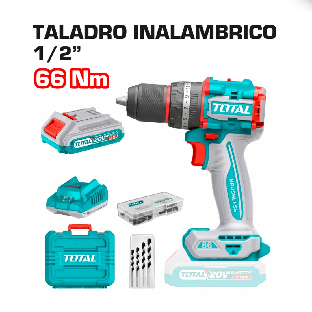 TALADRO 1/2" DE IMPACTO INALAMBRICO 20V 66NM