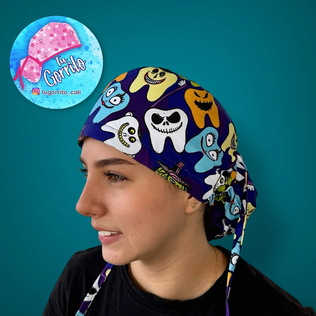 Muelitas Halloween fondo azul 