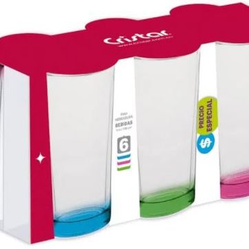 Imagen del producto ESTUCHE DE VASO FONDO COLOR X6 0124CFC6 CRISTAR