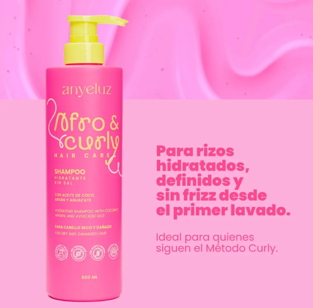 SHAMPOO HIDRATANTE AFRO & CURLY ANYELUZ