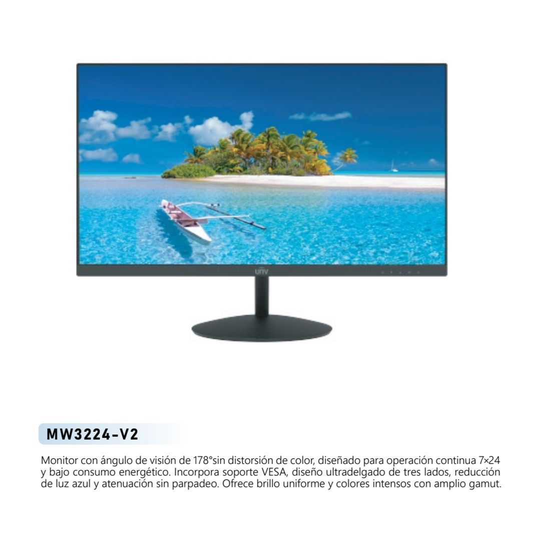 MONITOR UNIVIEW CON ANGULO DE VISION DE 178°