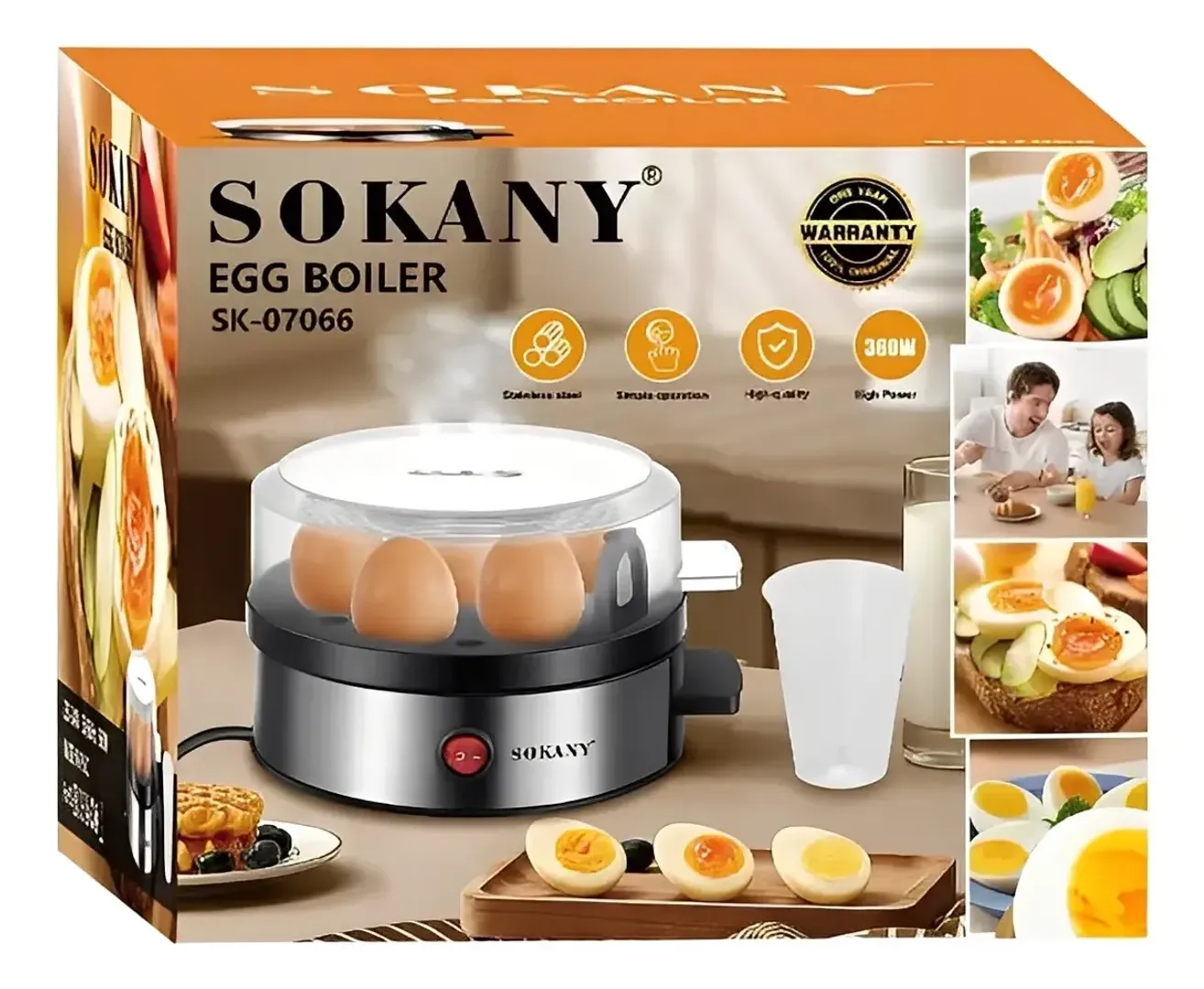 Hervidor De Huevos Sokany Electrico Vaporizador